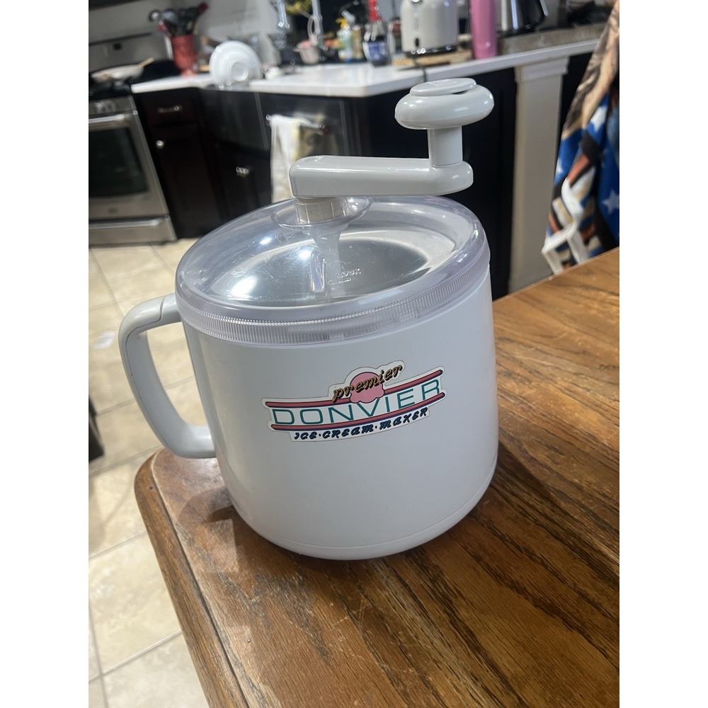 Donvier Premier Ice Cream Frozen Dessert Maker 1 Quart - Hand Crank